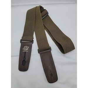 LOCK-IT Guitar Strap Olive Green Cotton Patented Locking Technology (strap lock